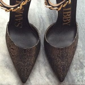 Sam & Libby Pumps w/ Chain Style Dylan sz 8.5